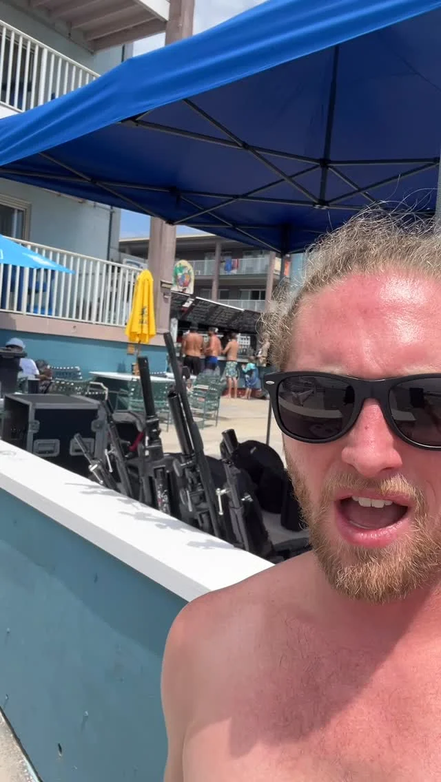 Finishing off our stay in Ocean City with a play at @riptide_pool_bar! Music from 1-5pm!